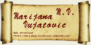 Marijana Vujatović vizit kartica